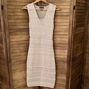 Anne Klein sleeveless sequin sweater dress
